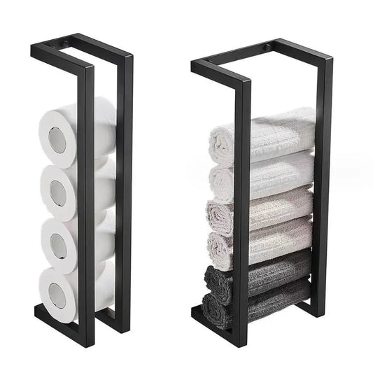 Bathroom Duo Bath Towel & Per Towel Paper Storage Rack